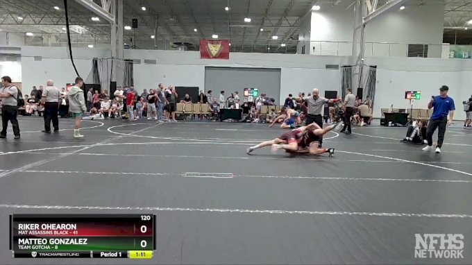 120 lbs Round 2 (6 Team) - Riker Ohearon, Mat Assassins Black vs Matteo ...