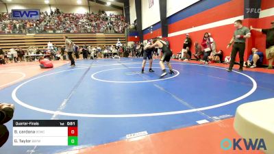 105 lbs Quarterfinal - Bashlin Cardona, Dark Cloud Wrestling Club vs Gage Taylor, Broken Bow Youth Wrestling