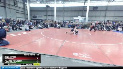 105 lbs Cons. Round 2 - Cael Myers, New Plymouth vs Mannie Mulrony, Adrian Wrestling