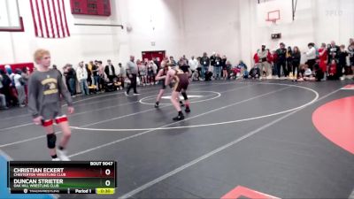 136 lbs Champ. Round 1 - Christian Eckert, Chesterton Wrestling Club vs Duncan Strieter, Oak Hill Wrestling Club