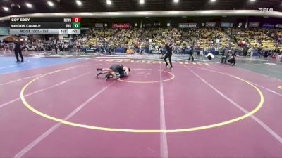 157 lbs Cons. Round 3 - Coy Eddy, New Underwood Wrestling Club vs Briggs Caudle, Dickinson Wrestling Club
