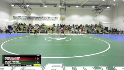 174 lbs Cons. Semi - Javier Montes, Mt. San Antonio College vs Aiden Valencia, Victor Valley College