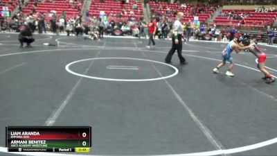 55 lbs Cons. Round 2 - Liam Aranda, Emporia Kids vs Armani Benitez, JUIC3 ACAD3MY WRESTLING