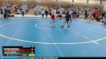 133 lbs Cons. Semi - Hayden DeMarco, Triton Community College vs Andre Giurini, Triton Community College