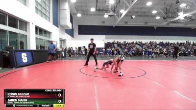 63 lbs Cons. Round 1 - Jaren Mann, RBWC (Rancho Bernardo) vs Ronin Guizar, Powerline Wrestling