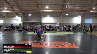 100 lbs Cons. Round 4 - Lilly Zwiefel, GIBSONBURG vs Adri Metzler, OLENTANGY ORANGE