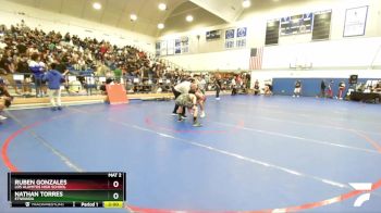 132 lbs Quarterfinal - Ruben Gonzales, Los Alamitos High School vs Nathan Torres, Etiwanda