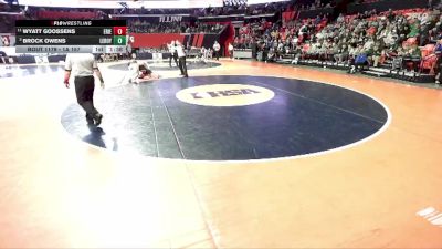 1A 157 lbs Quarterfinal - Brock Owens, LeRoy vs Wyatt Goossens, Erie