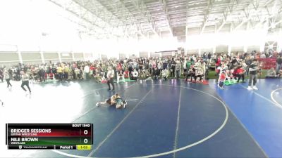 76 lbs Cons. Round 3 - Bridger Sessions, Uintah Wrestling vs Nile Brown, Westlake