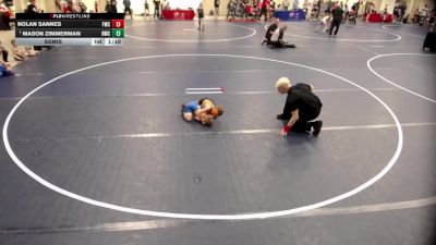 6U - B Semis - Mason Zimmerman, Hastings Wrestling Club vs Nolan Sannes, Farmington Wrestling Club