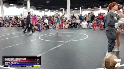 118 lbs Round 1 (6 Team) - Julianna Hernandez, U2 Upstate Uprising vs Emma Akacha, Misfits