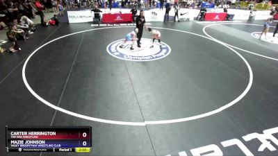 57 lbs Cons. Round 2 - Carter Herrington, The Den Wrestling vs Mazie Johnson, Vasky BrosPitman Wrestling Club