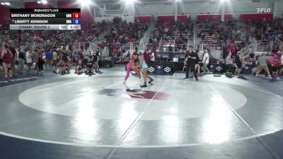 130 lbs Champ. Round 2 - Brithany Mondragon, Gomez Wrestling RTC vs Liberty Johnson, Donahue Wrestling Academy