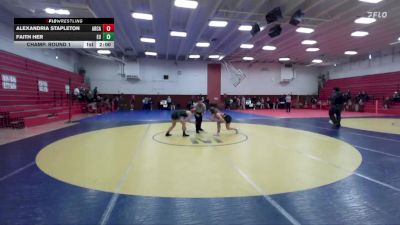 120 lbs Champ. Round 1 - Alexandria Stapleton, Arcata vs Faith Her, Eureka Senior