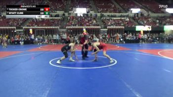 158 lbs 3rd Place Match - Wyatt Cline, Fort Benton Longhorn Wrestling vs Tucker Crowe, SW Mt Wrestling