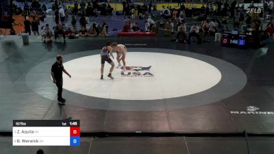 157 lbs Cons 4 - Zack Aquila, OH vs Brennan Warwick, OH