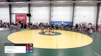 52 kg Quarterfinal - Dannielle Christian, Michigan Rev Blue vs Charlize Shuler, Virginia Blue