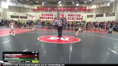 80 lbs Champ. Round 2 - Jaxon Anderberg, Saint Peter Saints vs Rocco Iverson, Blaine Wrestling Association