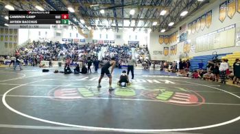 120 lbs Champ. Round 2 - Cameron Camp, Hagerty vs Jayden Bacchus, Wellington Community Hs