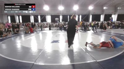100 lbs Cons. Semis - Benton Williams, New River WC vs Joshua Sanders, Red Cobra Wrestling Academy