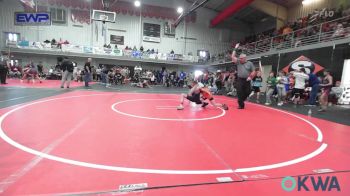 80 lbs Quarterfinal - Garrett Crooks, Sallisaw Takedown Club vs Sawyer Rainwater, Roland Youth League Wrestling