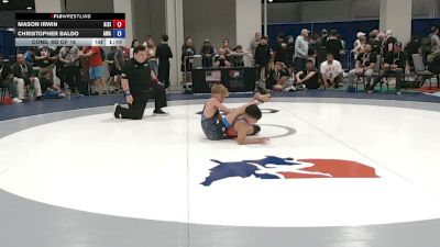 44 kg Cons. Rd Of 16 - Mason Irwin, All I See Is Gold Academy vs Christopher Baldo, Apex Wrestling Academy