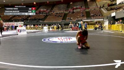 Cadet Boys Lower - 120 lbs Cons. Round 5 - Shane Ito, La Costa Canyon High School Wrestling vs Ryu Davis, Merced High School Wrestling