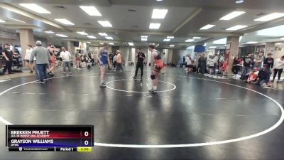 152 lbs Quarterfinal - Brekken Pruett, All In Wrestling Academy vs Grayson Williams, AFWC