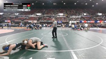 G - 130 lbs Champ. Round 2 - Jaidyn Holdaway, Anaconda (Girls) vs Isabella Cowan, Havre (Girls)