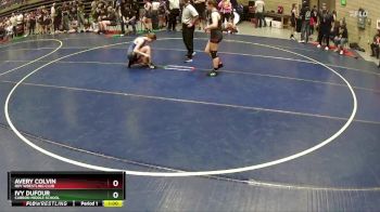 130 lbs Quarterfinal - Avery Colvin, Roy Wrestling Club vs Ivy Dufour, Carbon Middle School