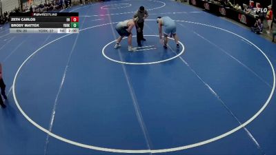 215 lbs Quarterfinals (8 Team) - Brody Mattox, York vs Zeth Carlos, Elkhorn North