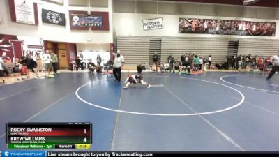 55 lbs Quarterfinal - Rocky Swainston, Unattached vs Krew Williams, Talons Wrestling Club