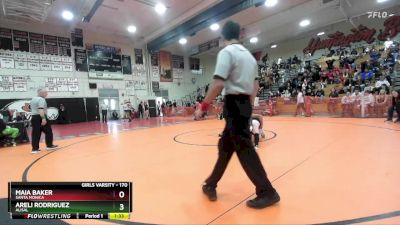 170 lbs Semifinal - Areli Rodriguez, Alisal vs Maia Baker, Santa Monica