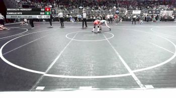 112 lbs Round Of 16 - Brooklyn Herigodt, Fighting Turtles WC vs Camille Nye, Branson WC