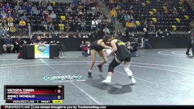 131 lbs Cons. Semi - Emmily Patneaud, Iowa vs Viktorya Torres, McKendree University