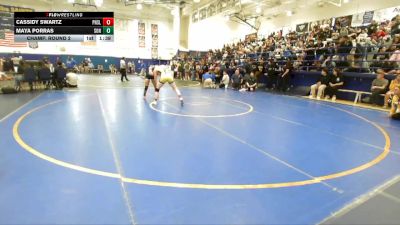 125 lbs Champ. Round 2 - Cassidy Swartz, Peninsula vs Maya Porras, Sonora
