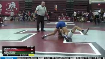 126 lbs Cons. Round 3 - Jack Stevens, Clear Creek-Amana vs Lawsin Sinwell, Solon