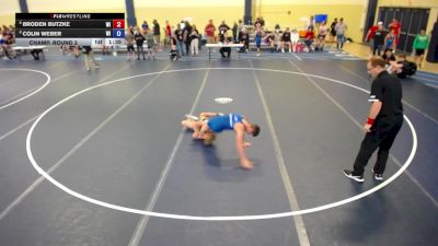 105 lbs Champ. Round 2 - Broden Butzke, WI vs Colin Weber, WI