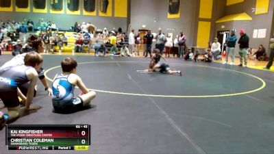 45 lbs Round 1 - Christian Coleman, Swainsboro Tigers vs Kai Kingfisher, The Storm Wrestling Center