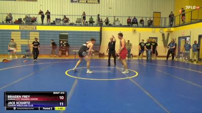 165 lbs Semifinal - Jace Schartz, Cougar Wrestling Club vs Braiden Frey, Kansas City Training Center