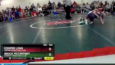 100 lbs Cons. Round 4 - Brock McCartney, Garrett Wrestling Club vs Cooper Long, Gopher Wrestling Club