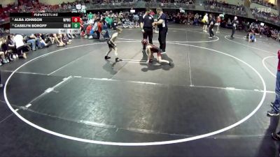 52 lbs Round 2 - Alba Johnson, West Point Wrestling Club vs Caselyn Boroff, Central City JR. Wrestling