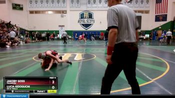 106 lbs Quarterfinal - Lucia Kidoguchi, Ida B. Wells vs Jakoby Goss, Tillamook