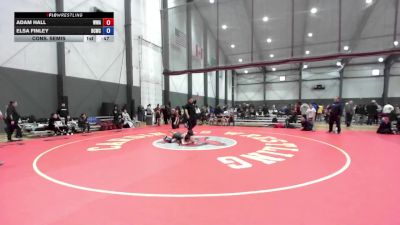U12 FK - 86 lbs Cons. Semis - Elsa Finley, Big Cat Wrestling Club vs Adam Hall, Whatcom Wrestling Academy