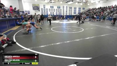 135 lbs Cons. Round 2 - Archita Aavula, Aliso Niguel vs Irelynn Nelson, Alta Loma