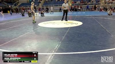 107 lbs Rylan Vetter, 3-South Border vs Bode Henderson, 4-Northern Lights