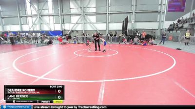 53 lbs Cons. Round 1 - DeAndre Romero, Victory Wrestling-Central WA vs Lane Berger, Buzzsaw WC