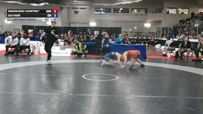 61kg 1st Place Match - Makinleigh Courtney, Kingston Combat Wrestling Club vs Kai Pare, Coast Wrestling RTC