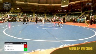 100 lbs Consolation - Aumunique Mills, Roundtree Wrestling Academy vs Eleanor Polking, GGB Ohio