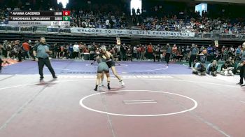 6A 115 lbs Quarterfinal - Shobhana Spielmann, San Antonio Reagan vs Aviana Caceres, Langham Creek
